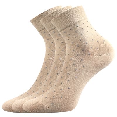 Women's medicine socks FIONA with non-constricting cuff BEIGE