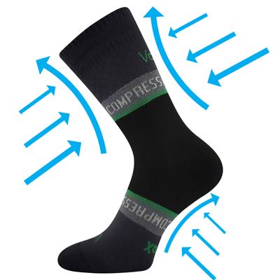 FIXAN sports compression socks, DARK GREY