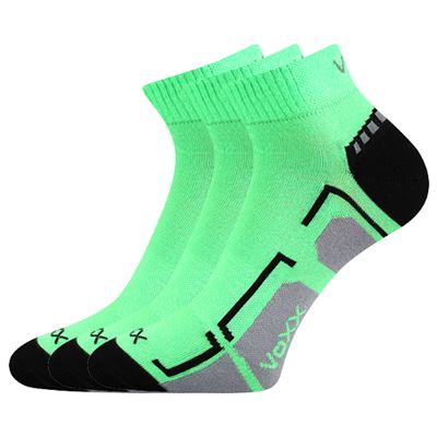 FLASHIK children's sports socks in neon GREEN