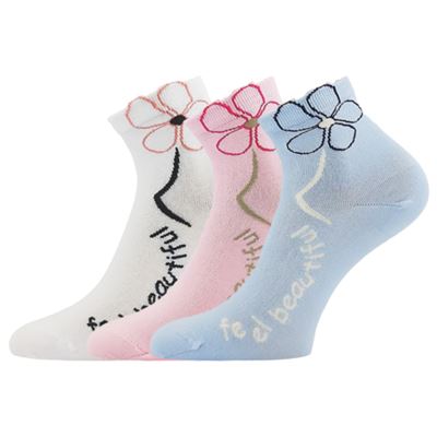 Women's FLEURA cotton socks MIX A (3 pairs)