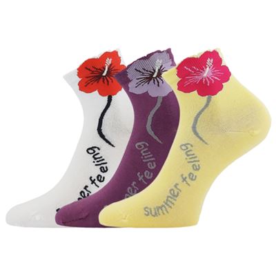 Women's FLEURA cotton socks MIX C (3 pairs)