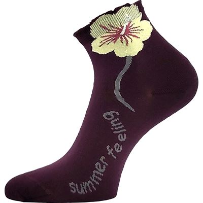 Women's FLEURA cotton socks MIX D (3 pairs) Lonka 127379 4