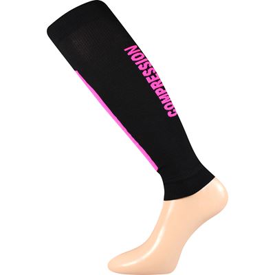 FLEX compression calf sleeves, black - neon pink