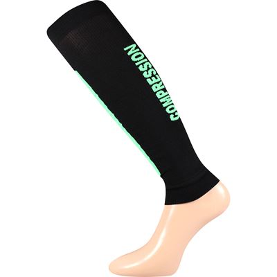 FLEX compression calf sleeves, black - neon green