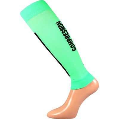FLEX neon green compression calf sleeves
