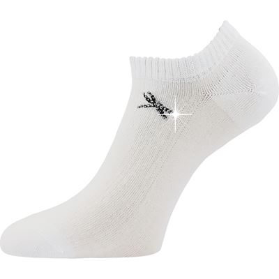 Women's elegant socks FLITANA 01 with rhinestones WHITE