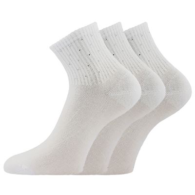 Women's elegant FLITANA 04 socks with rhinestones WHITE Lonka 127333 2