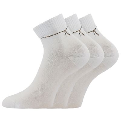 Women's elegant FLITANA 05 socks with rhinestones WHITE Lonka 127337 2
