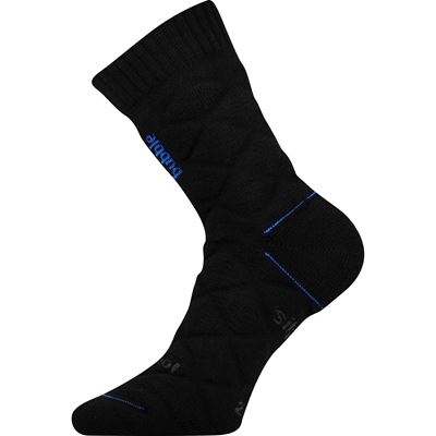 Thick double-layer merino FORCE socks with silver ions BLACK