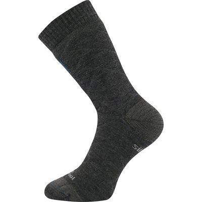 Thick double-layer socks made of merino FORCE with silver ions DARK GREY