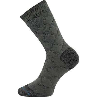 Thick double-layer socks made of merino FORCE with silver ions DARK GREY