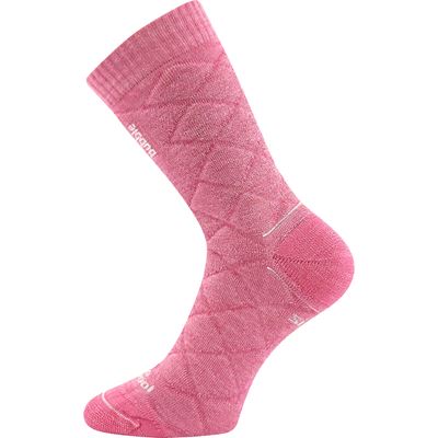 Thick double-layer merino FORCE socks with silver ions PINK