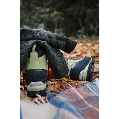 Thick double-layer socks made of merino FORCE with silver ions DARK GREEN