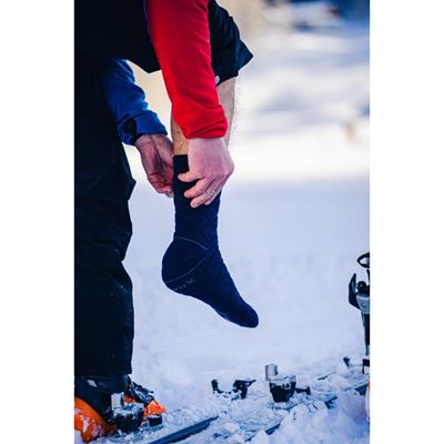 Thick double-layer socks made of merino FORCE with silver ions DARK BLUE
