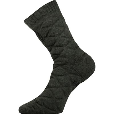 Thick double-layer socks made of merino FORCE with silver ions DARK GREEN