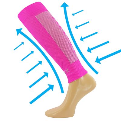 FORMIG neon pink compression calf sleeves