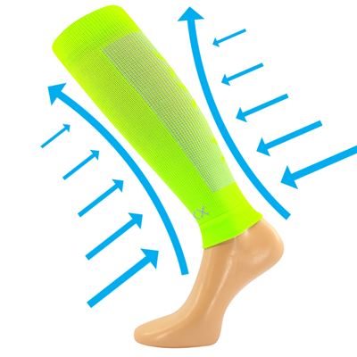 FORMIG neon green compression calf sleeves