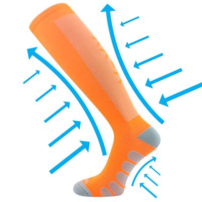 FORMIG neon orange compression knee socks