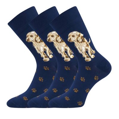 FOXANA women's bamboo socks with a DOG motif