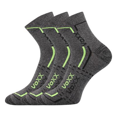 FRANZ 03 dark grey melange cotton sports socks