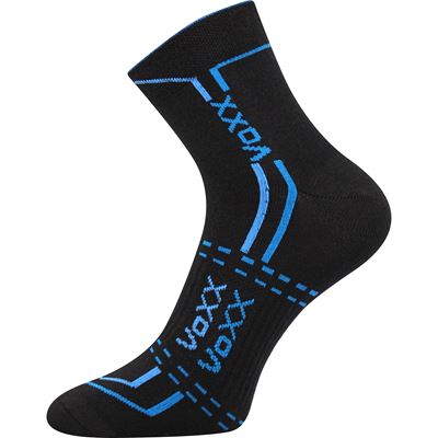 FRANZ 03 black cotton sports socks