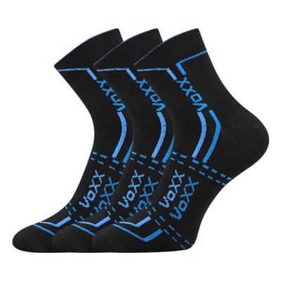 FRANZ 03 black cotton sports socks