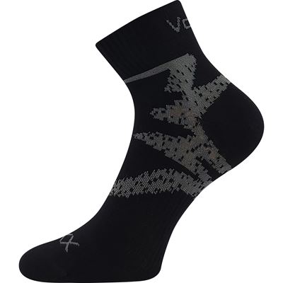 FRANZ 05 black cotton sports socks