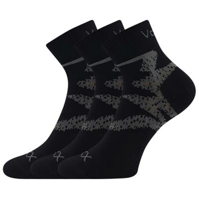 FRANZ 05 black cotton sports socks