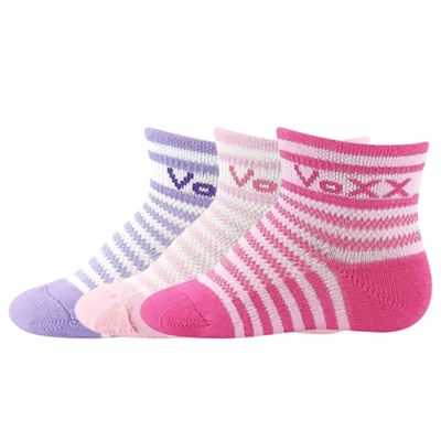 FREDÍČEK striped baby socks for girls (3 pairs) VoXX 123291 2
