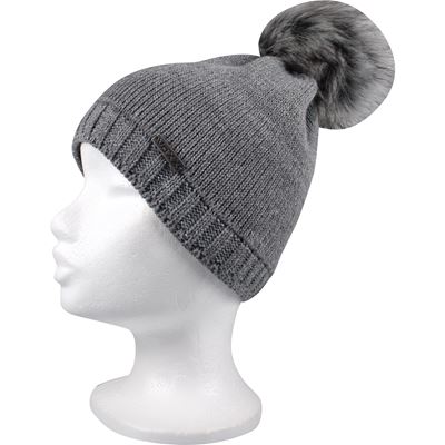 FRONTERA women's knitted hat, grey with silver