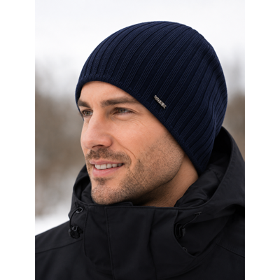 Men's knitted hat GALAXY dark blue