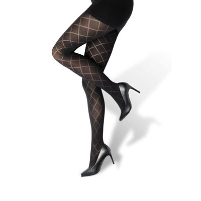 GIORGIA patterned tights NERO (black)