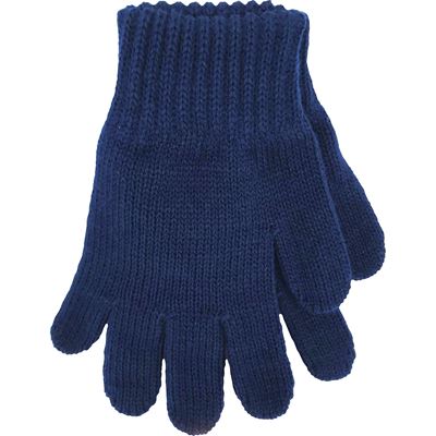 GLORY children's knitted winter gloves, DARK BLUE
