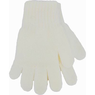 GLORY knitted children's gloves, winter, CREAM