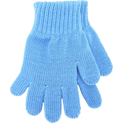 GLORY knitted children's gloves, winter, LIGHT BLUE