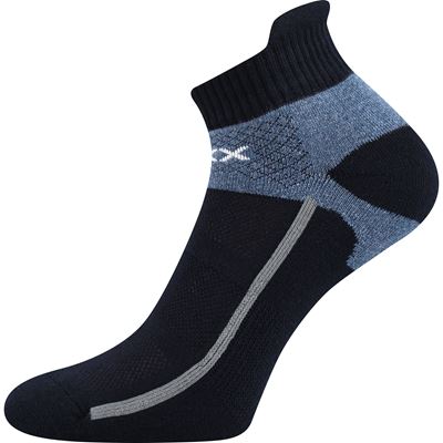GLOWING dark blue cotton sports socks
