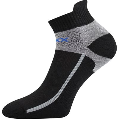GLOWING black cotton sports socks
