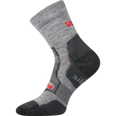 GRANIT winter wool socks with silver LIGHT GREY