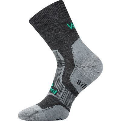 GRANIT winter wool socks with silver DARK GREY