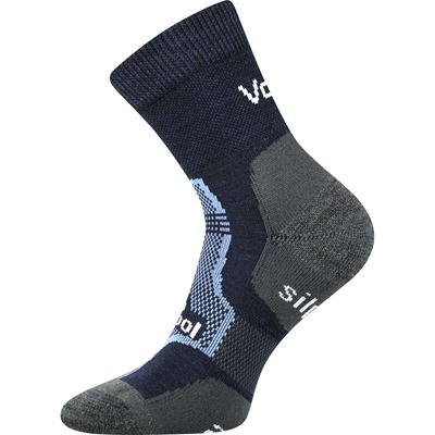 GRANIT winter wool socks with silver DARK BLUE