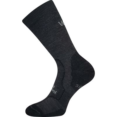 GRANIT winter wool socks with silver DARK GREY