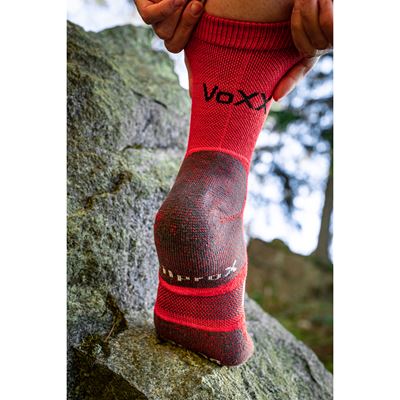 GRANIT winter woollen socks with silver RED