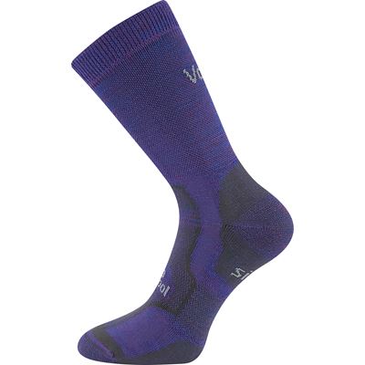 GRANIT winter woollen socks with silver PURPLE