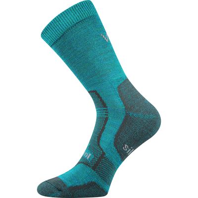 GRANIT winter woollen socks with silver BLUE-GREEN