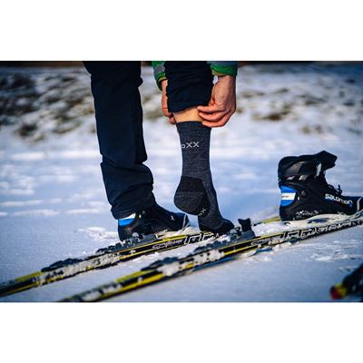 GRANIT winter wool socks with silver DARK GREY