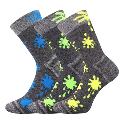 HAWKIK mix children's terry sports socks for boys (3 pairs)