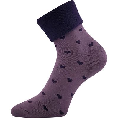 HERMÍNA women's terry socks with hearts MIX (3 pairs)