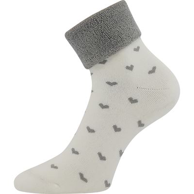 HERMÍNA women's terry socks with hearts MIX (3 pairs)