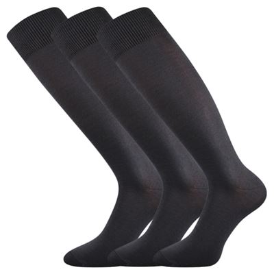 Thin single-colour knee-high socks HERTZ dark grey