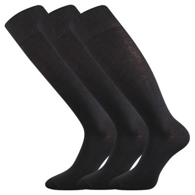 Thin single-colour knee-high socks HERTZ black